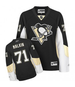 NHL Evgeni Malkin Pittsburgh Penguins Women's Authentic Home Reebok Jersey - Black