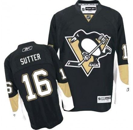 NHL Brandon Sutter Pittsburgh Penguins Authentic Home Reebok Jersey - Black