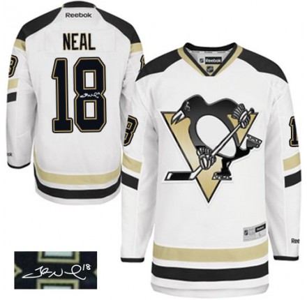 NHL James Neal Pittsburgh Penguins Authentic 2014 Stadium Series Autographed Reebok Jersey - White