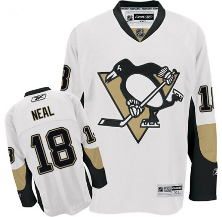 NHL James Neal Pittsburgh Penguins Youth Authentic Away Reebok Jersey - White