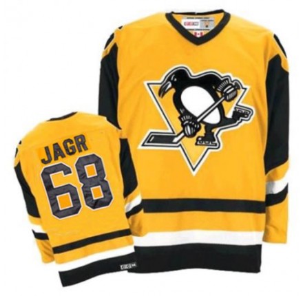 NHL Jaromir Jagr Pittsburgh Penguins Authentic Throwback CCM Jersey - Orange