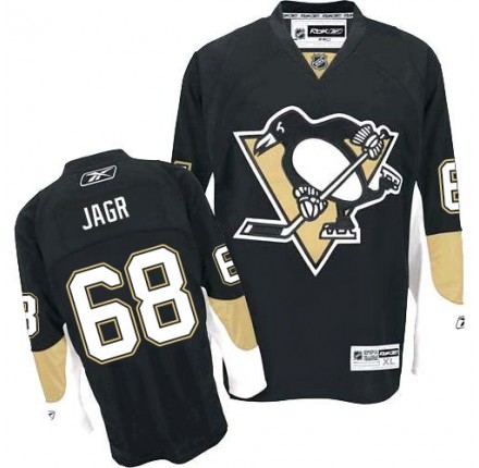 NHL Jaromir Jagr Pittsburgh Penguins Authentic Home Reebok Jersey - Black