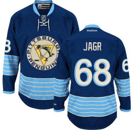 NHL Jaromir Jagr Pittsburgh Penguins Authentic New Third Winter Classic Vintage Reebok Jersey - Navy Blue