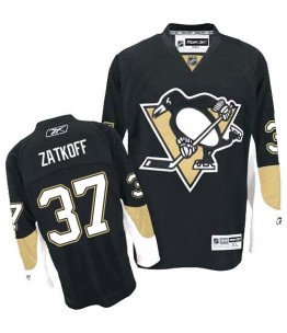 NHL Jeff Zatkoff Pittsburgh Penguins Authentic Home Reebok Jersey - Black