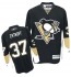 NHL Jeff Zatkoff Pittsburgh Penguins Authentic Home Reebok Jersey - Black