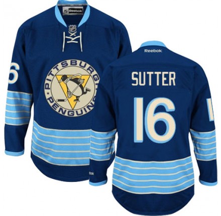 NHL Brandon Sutter Pittsburgh Penguins Authentic New Third Winter Classic Vintage Reebok Jersey - Navy Blue