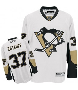 NHL Jeff Zatkoff Pittsburgh Penguins Authentic Away Reebok Jersey - White