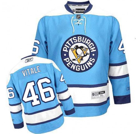 NHL Joe Vitale Pittsburgh Penguins Authentic Third Reebok Jersey - Light Blue