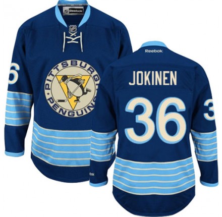 NHL Jussi Jokinen Pittsburgh Penguins Authentic New Third Winter Classic Vintage Reebok Jersey - Navy Blue
