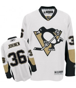 NHL Jussi Jokinen Pittsburgh Penguins Authentic Away Reebok Jersey - White