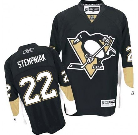NHL Lee Stempniak Pittsburgh Penguins Authentic Home Reebok Jersey - Black