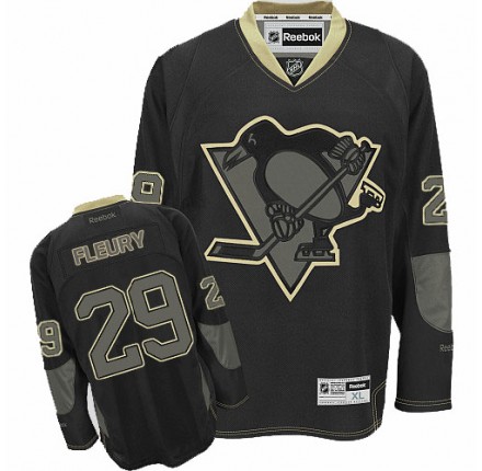 NHL Marc-Andre Fleury Pittsburgh Penguins Premier Reebok Jersey Premier Reebok Jersey - Black Ice