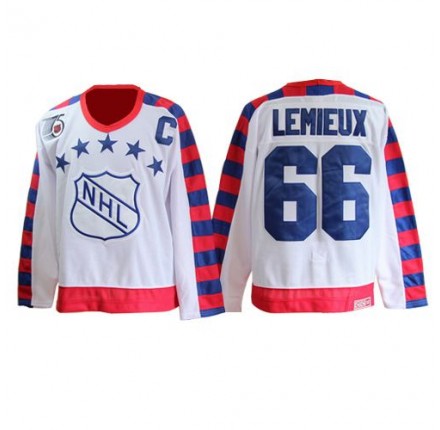 NHL Mario Lemieux Pittsburgh Penguins Authentic 75TH All Star Throwback CCM Jersey - White