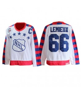 NHL Mario Lemieux Pittsburgh Penguins Premier 75TH All Star Throwback CCM Jersey - White