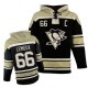 NHL Mario Lemieux Pittsburgh Penguins Old Time Hockey Authentic Sawyer Hooded Sweatshirt Jersey - Black