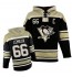 NHL Mario Lemieux Pittsburgh Penguins Old Time Hockey Authentic Sawyer Hooded Sweatshirt Jersey - Black