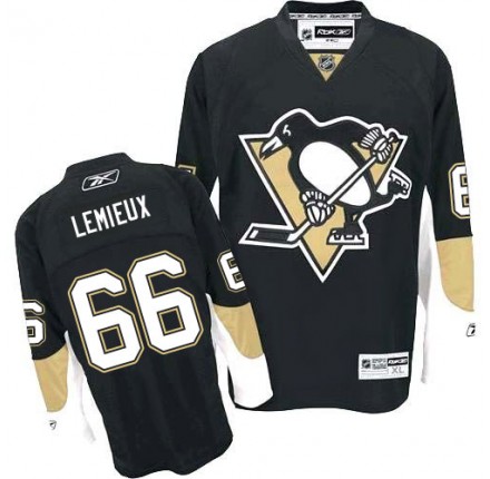NHL Mario Lemieux Pittsburgh Penguins Authentic Home Reebok Jersey - Black