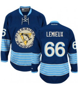 NHL Mario Lemieux Pittsburgh Penguins Youth Authentic New Third Vintage Reebok Jersey - Navy Blue