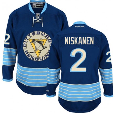 NHL Matt Niskanen Pittsburgh Penguins Authentic New Third Winter Classic Vintage Reebok Jersey - Navy Blue