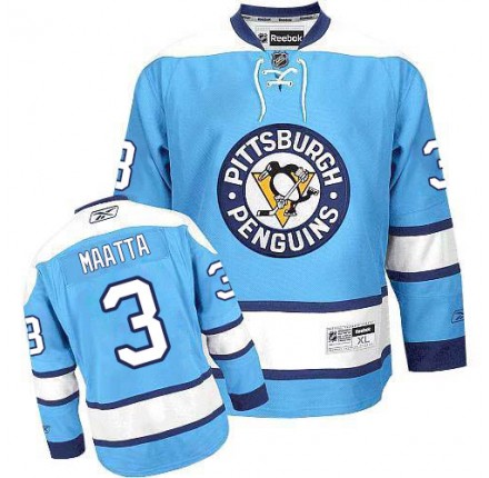 NHL Olli Maatta Pittsburgh Penguins Premier Third Reebok Jersey - Light Blue