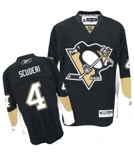 NHL Rob Scuderi Pittsburgh Penguins Premier Home Reebok Jersey - Black