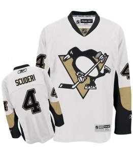 NHL Rob Scuderi Pittsburgh Penguins Authentic Away Reebok Jersey - White