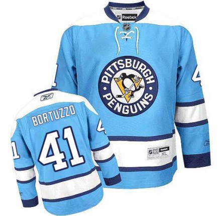 NHL Robert Bortuzzo Pittsburgh Penguins Premier Third Reebok Jersey - Light Blue