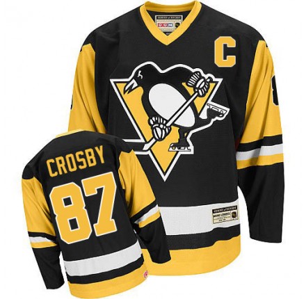 NHL Sidney Crosby Pittsburgh Penguins Premier Throwback CCM Jersey - Black