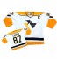 NHL Sidney Crosby Pittsburgh Penguins White/ Authentic Throwback CCM Jersey - Orange