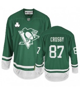 NHL Sidney Crosby Pittsburgh Penguins Authentic St Patty's Day Reebok Jersey - Green