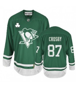 NHL Sidney Crosby Pittsburgh Penguins Premier St Patty's Day Reebok Jersey - Green