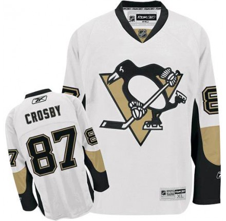 NHL Sidney Crosby Pittsburgh Penguins Authentic Away Reebok Jersey - White