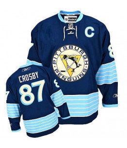 NHL Sidney Crosby Pittsburgh Penguins Youth Premier New Third Winter Classic Vintage Reebok Jersey - Navy Blue