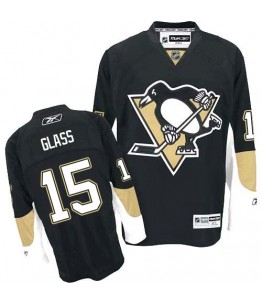 NHL Tanner Glass Pittsburgh Penguins Authentic Home Reebok Jersey - Black