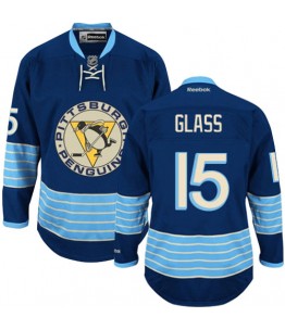 NHL Tanner Glass Pittsburgh Penguins Premier Third Vintage Reebok Jersey - Navy Blue