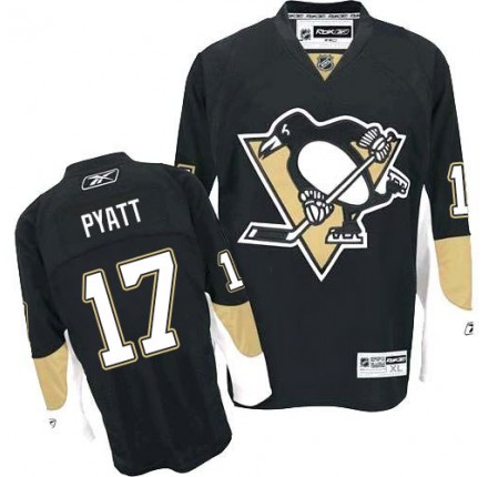NHL Taylor Pyatt Pittsburgh Penguins Authentic Home Reebok Jersey - Black