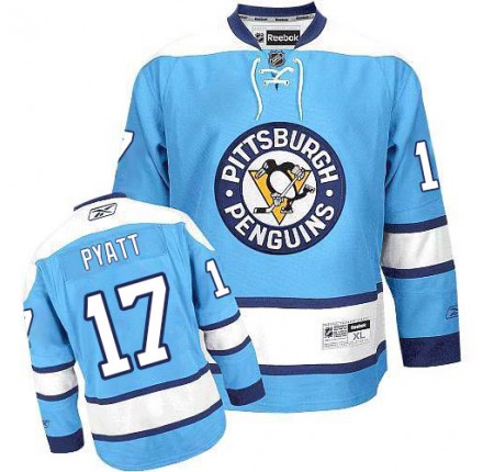 NHL Taylor Pyatt Pittsburgh Penguins Authentic Third Reebok Jersey - Light Blue