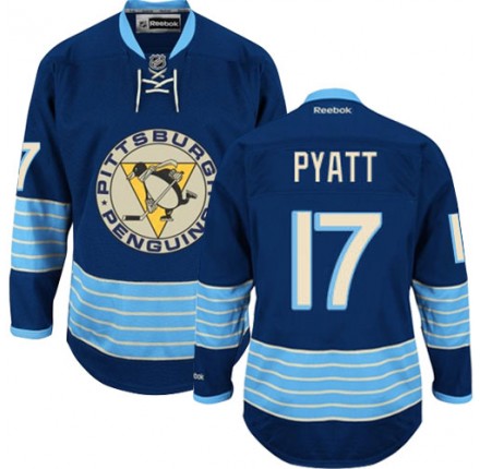 NHL Taylor Pyatt Pittsburgh Penguins Authentic Third Vintage Reebok Jersey - Navy Blue