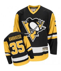 NHL Tom Barrasso Pittsburgh Penguins Premier Throwback CCM Jersey - Black
