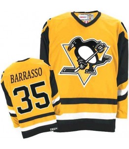 NHL Tom Barrasso Pittsburgh Penguins Authentic Throwback CCM Jersey - Orange