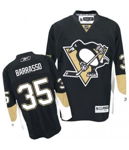 NHL Tom Barrasso Pittsburgh Penguins Authentic Home Reebok Jersey - Black