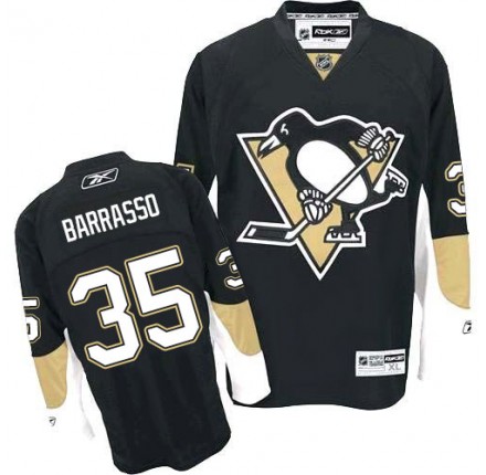 NHL Tom Barrasso Pittsburgh Penguins Premier Home Reebok Jersey - Black