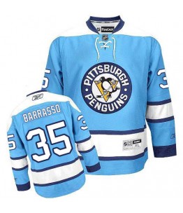 NHL Tom Barrasso Pittsburgh Penguins Premier Third Reebok Jersey - Light Blue