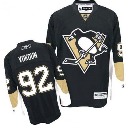 NHL Tomas Vokoun Pittsburgh Penguins Authentic Home Reebok Jersey - Black