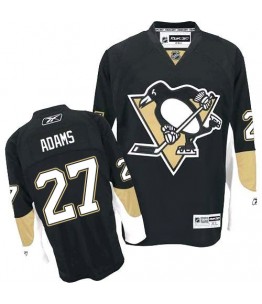 NHL Craig Adams Pittsburgh Penguins Authentic Home Reebok Jersey - Black