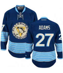 NHL Craig Adams Pittsburgh Penguins Authentic Third Vintage Reebok Jersey - Navy Blue