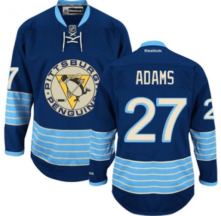 NHL Craig Adams Pittsburgh Penguins Premier Third Vintage Reebok Jersey - Navy Blue