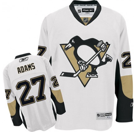 NHL Craig Adams Pittsburgh Penguins Premier Away Reebok Jersey - White