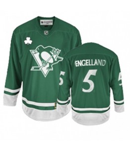 NHL Deryk Engelland Pittsburgh Penguins Authentic St Patty's Day Reebok Jersey - Green
