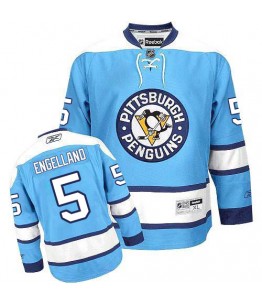 NHL Deryk Engelland Pittsburgh Penguins Authentic Third Reebok Jersey - Light Blue